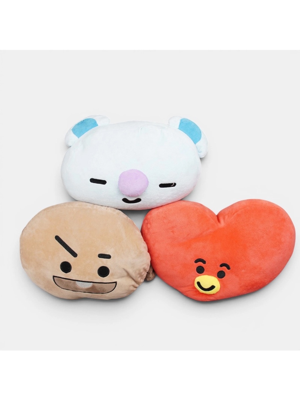 BT21 Character Plush Pillows Tata, Shooky, and Koya Lot Of 3